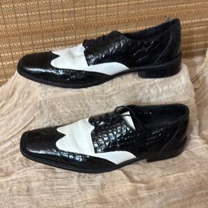 Black and White Men's Dress Shoes